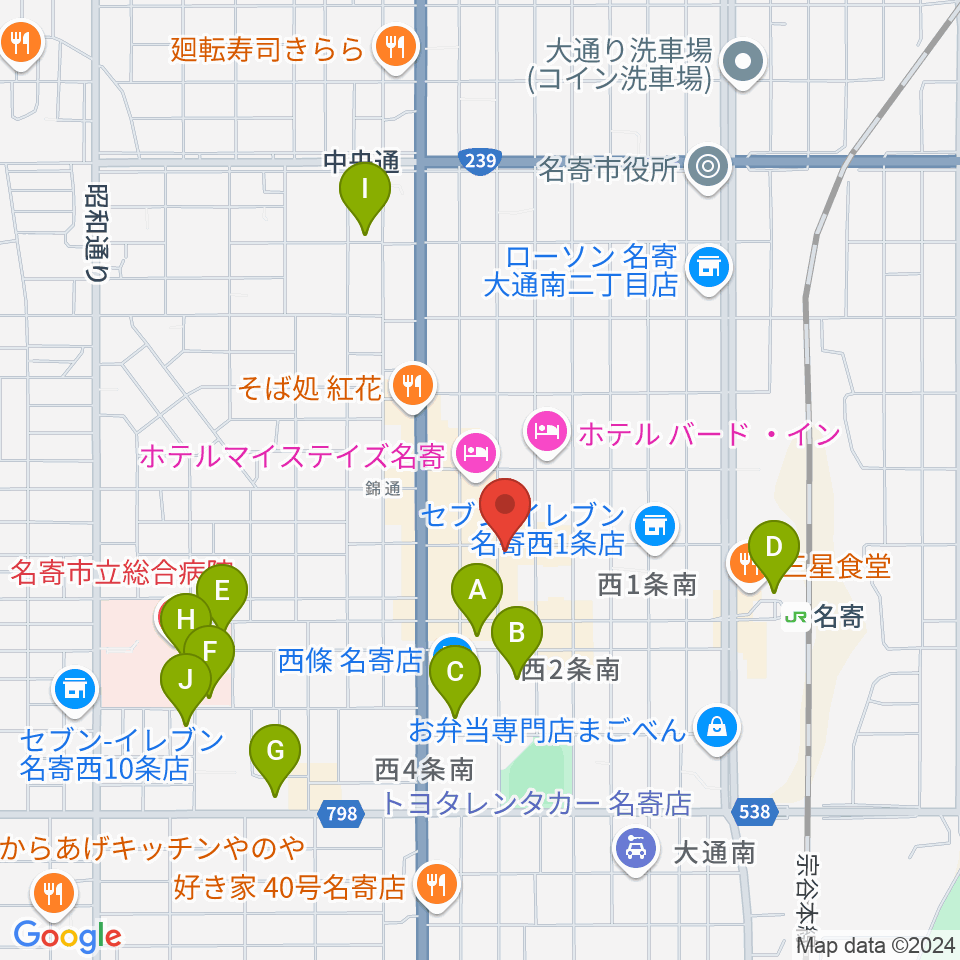 名寄One step cafe周辺の駐車場・コインパーキング一覧地図