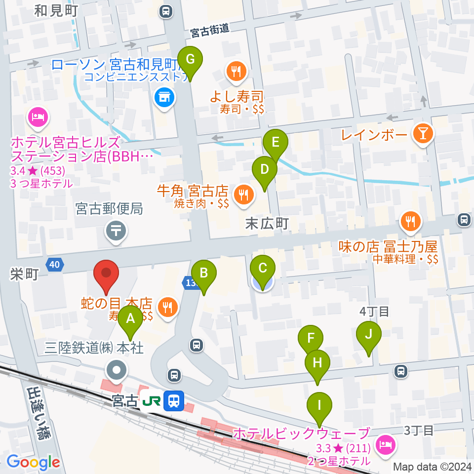 みやこハーバーラジオ周辺の駐車場・コインパーキング一覧地図