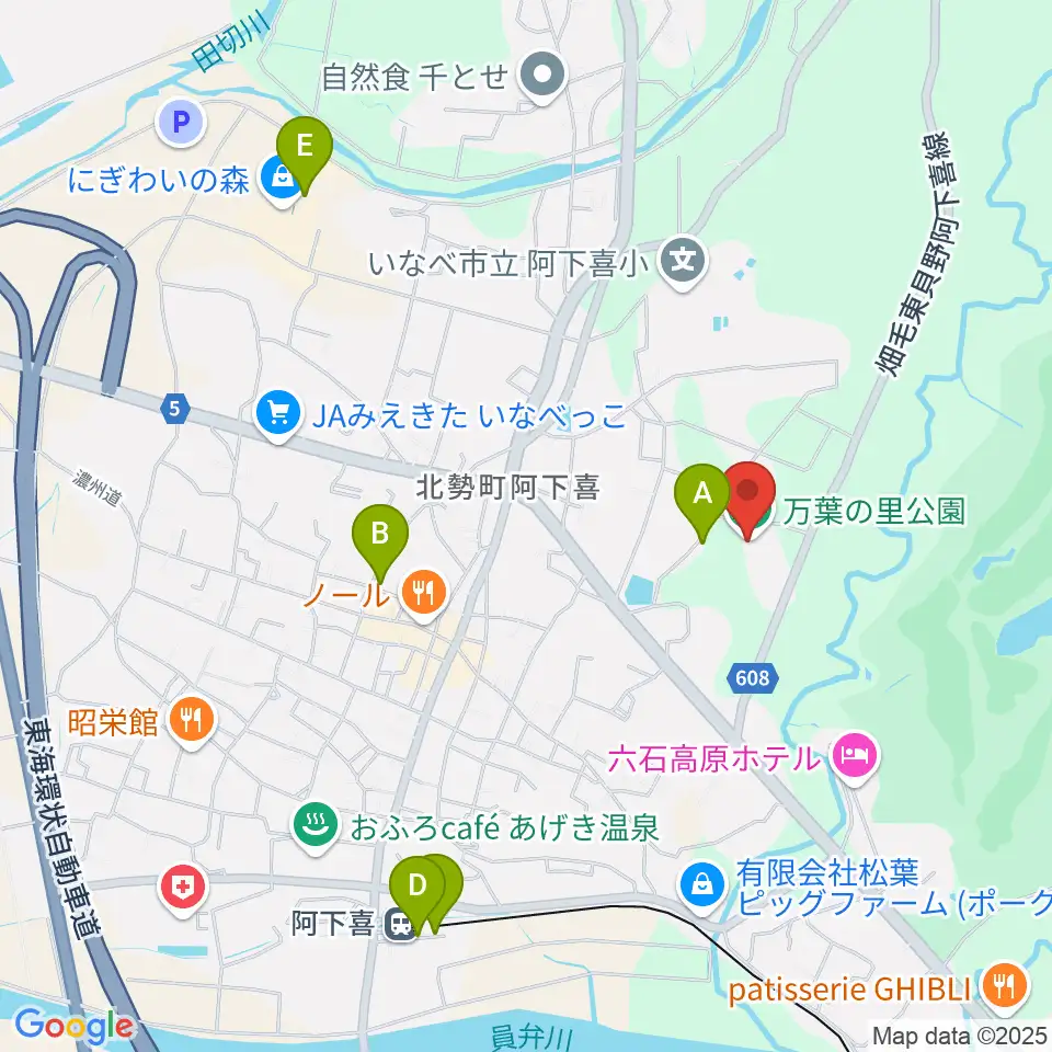 いなべ市北勢市民会館周辺の駐車場・コインパーキング一覧地図