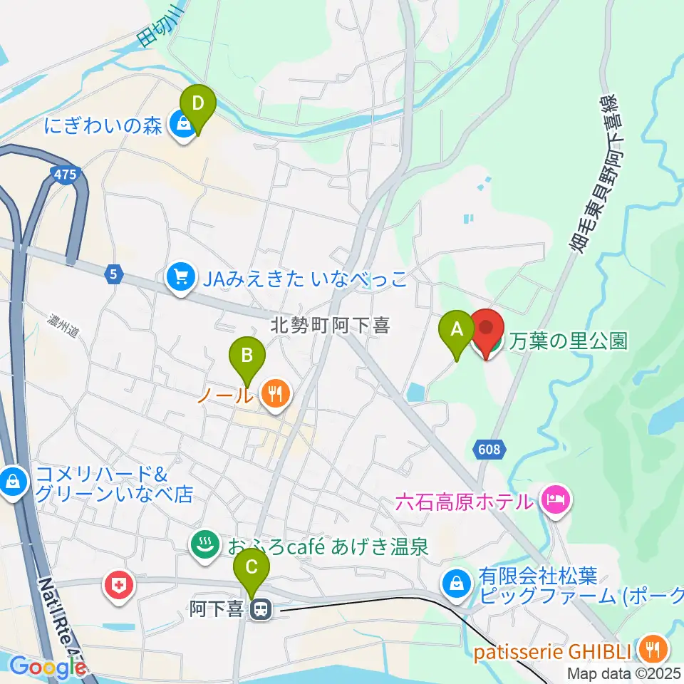 いなべ市北勢市民会館周辺の駐車場・コインパーキング一覧地図