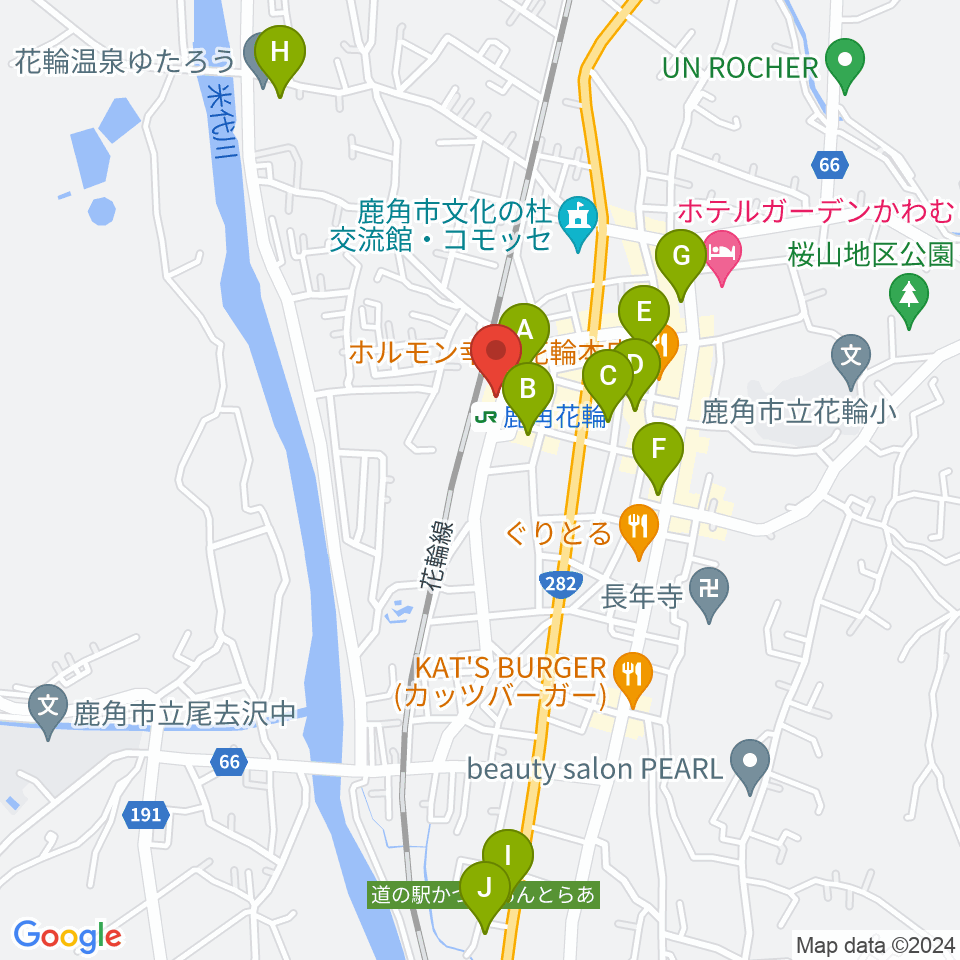 鹿角きりたんぽFM周辺の駐車場・コインパーキング一覧地図
