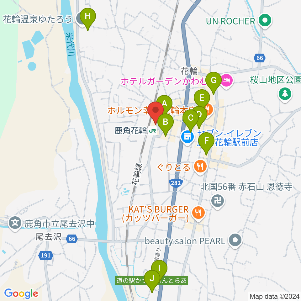 鹿角きりたんぽFM周辺の駐車場・コインパーキング一覧地図