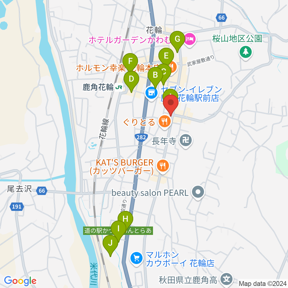 鹿角市交流プラザ MITプラザ周辺の駐車場・コインパーキング一覧地図