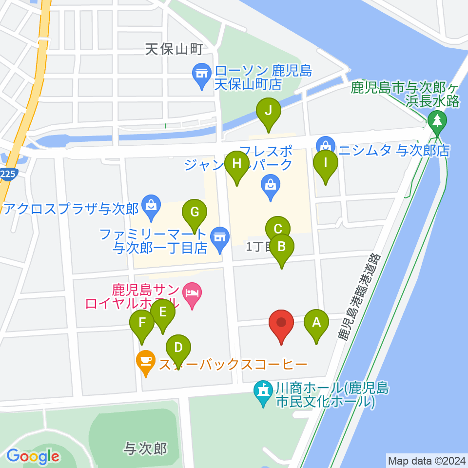 南日本新聞会館みなみホール周辺の駐車場・コインパーキング一覧地図