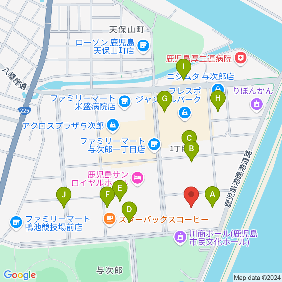 南日本新聞会館みなみホール周辺の駐車場・コインパーキング一覧地図