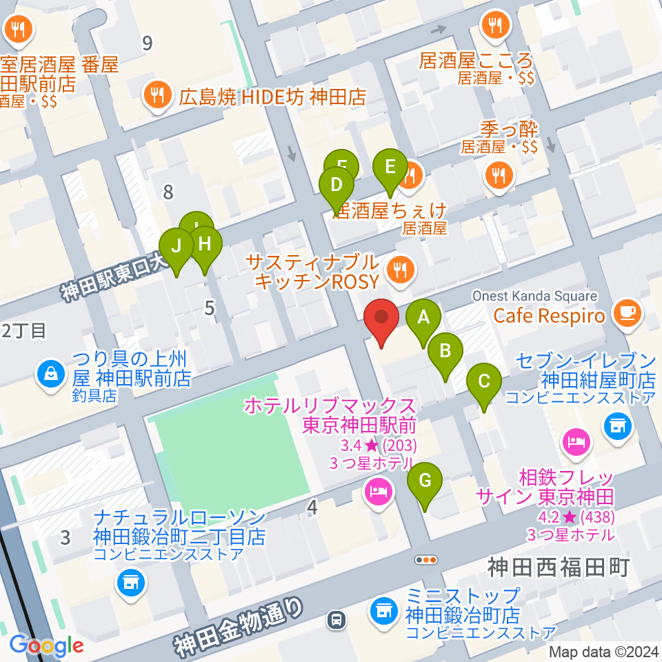 神田ISOLDE周辺の駐車場・コインパーキング一覧地図