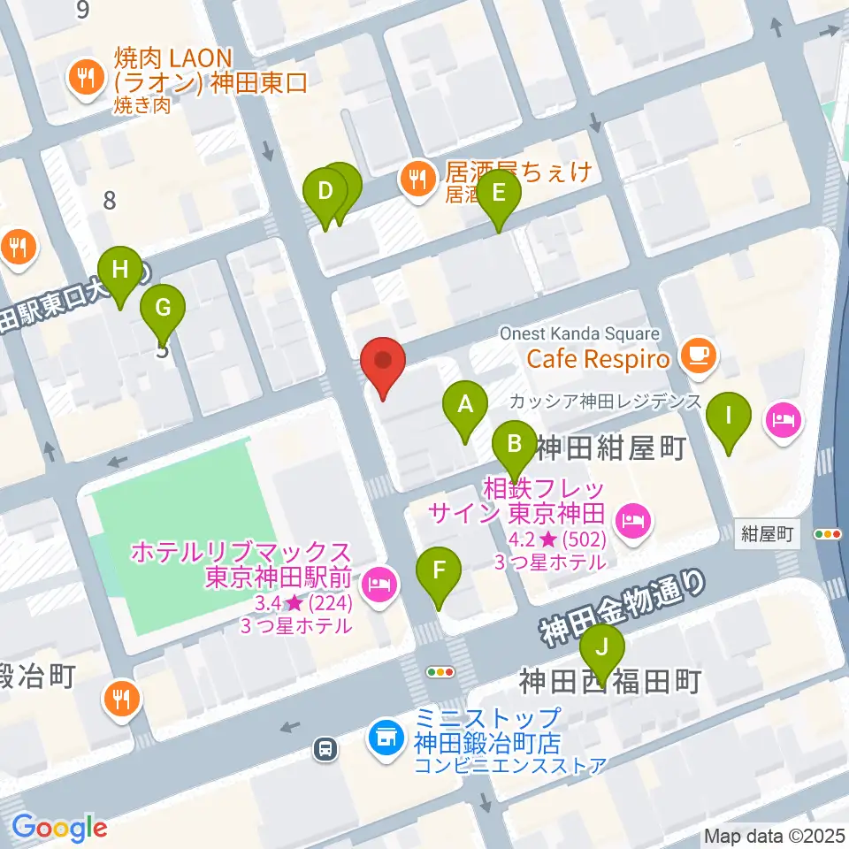 神田ISOLDE周辺の駐車場・コインパーキング一覧地図