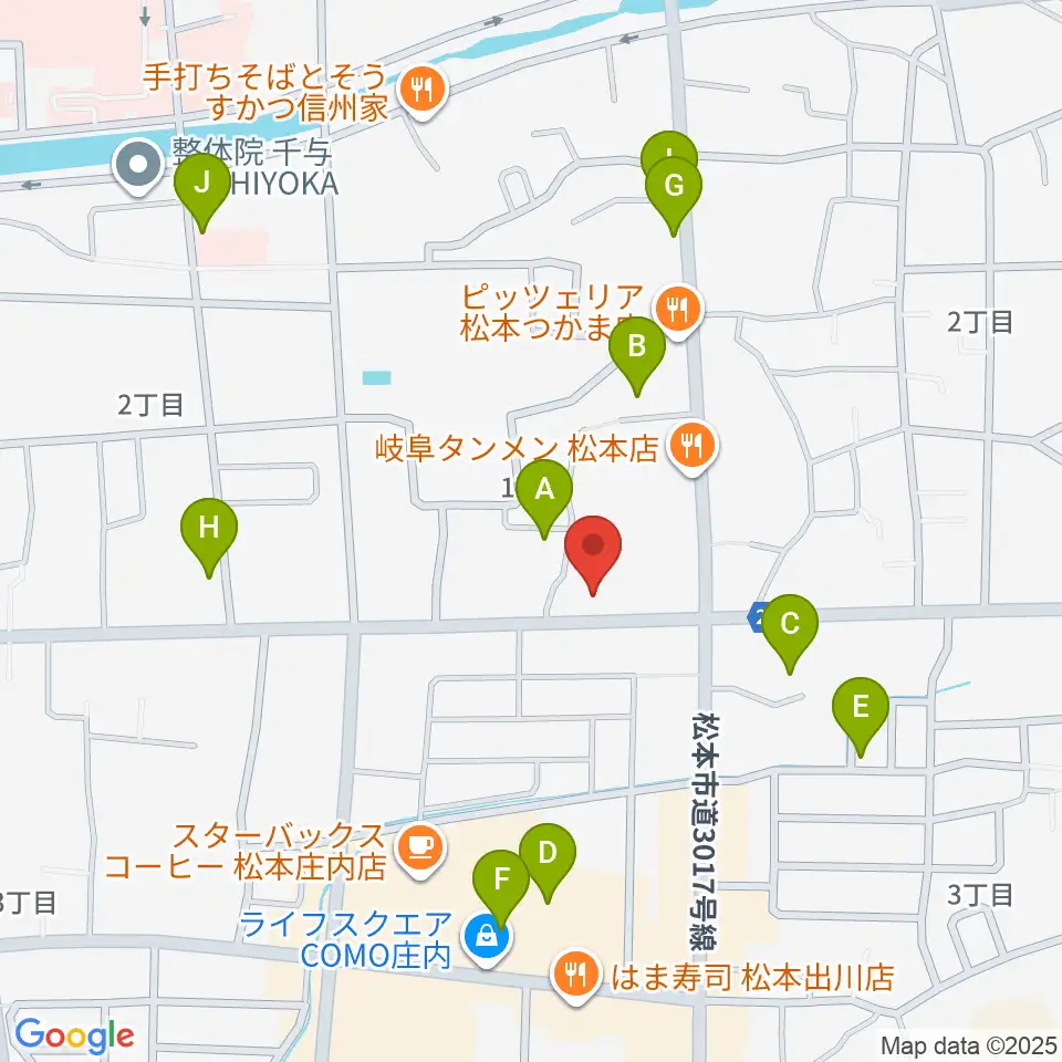 FMまつもと周辺の駐車場・コインパーキング一覧地図