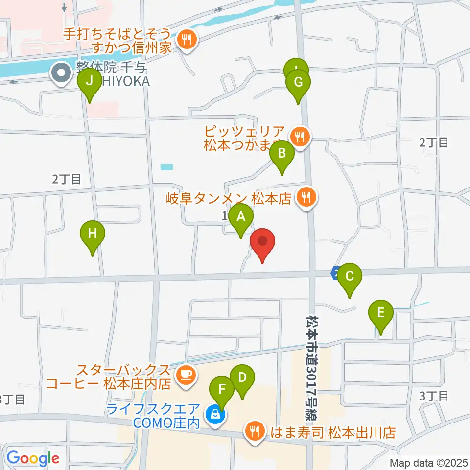 FMまつもと周辺の駐車場・コインパーキング一覧地図