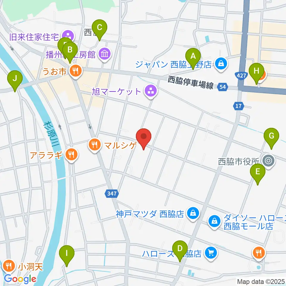 岡本ピアノ工房周辺の駐車場・コインパーキング一覧地図