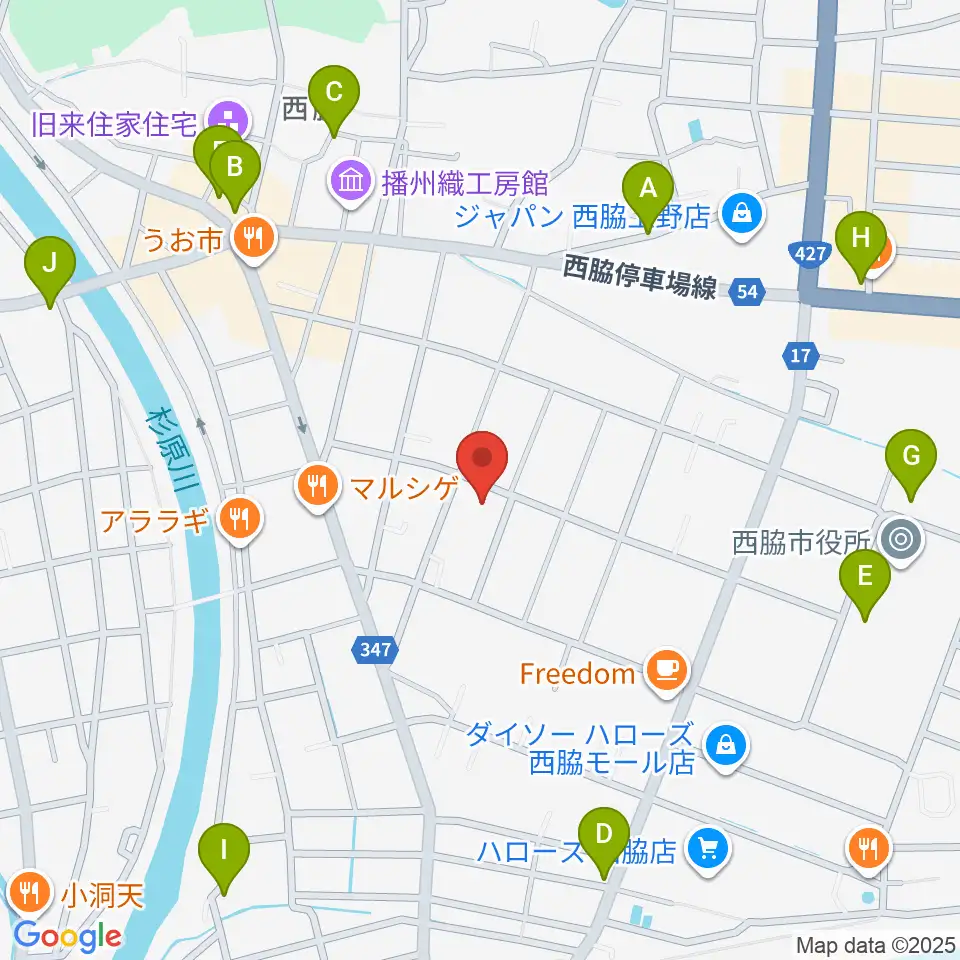 岡本ピアノ工房周辺の駐車場・コインパーキング一覧地図