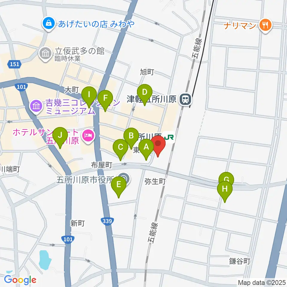 FMごしょがわら Gラジ周辺の駐車場・コインパーキング一覧地図