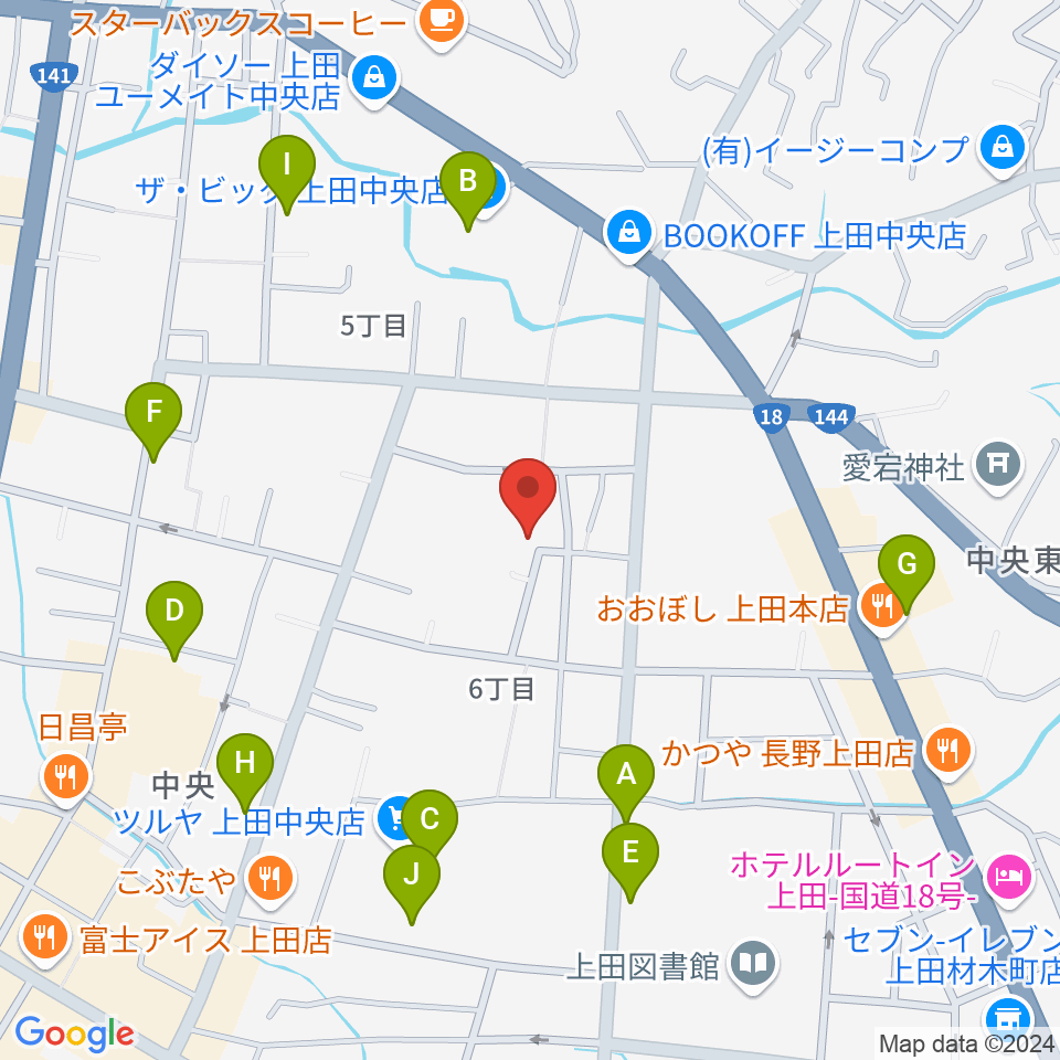 中澤ホール周辺の駐車場・コインパーキング一覧地図