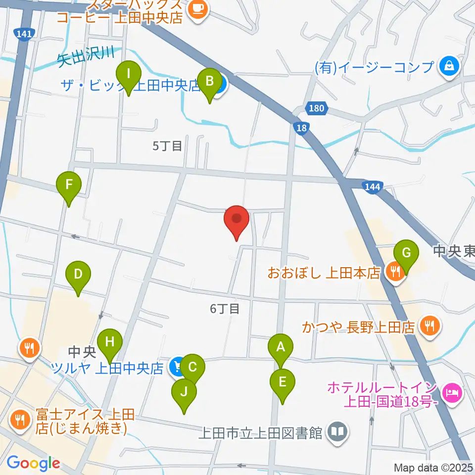 中澤ホール周辺の駐車場・コインパーキング一覧地図