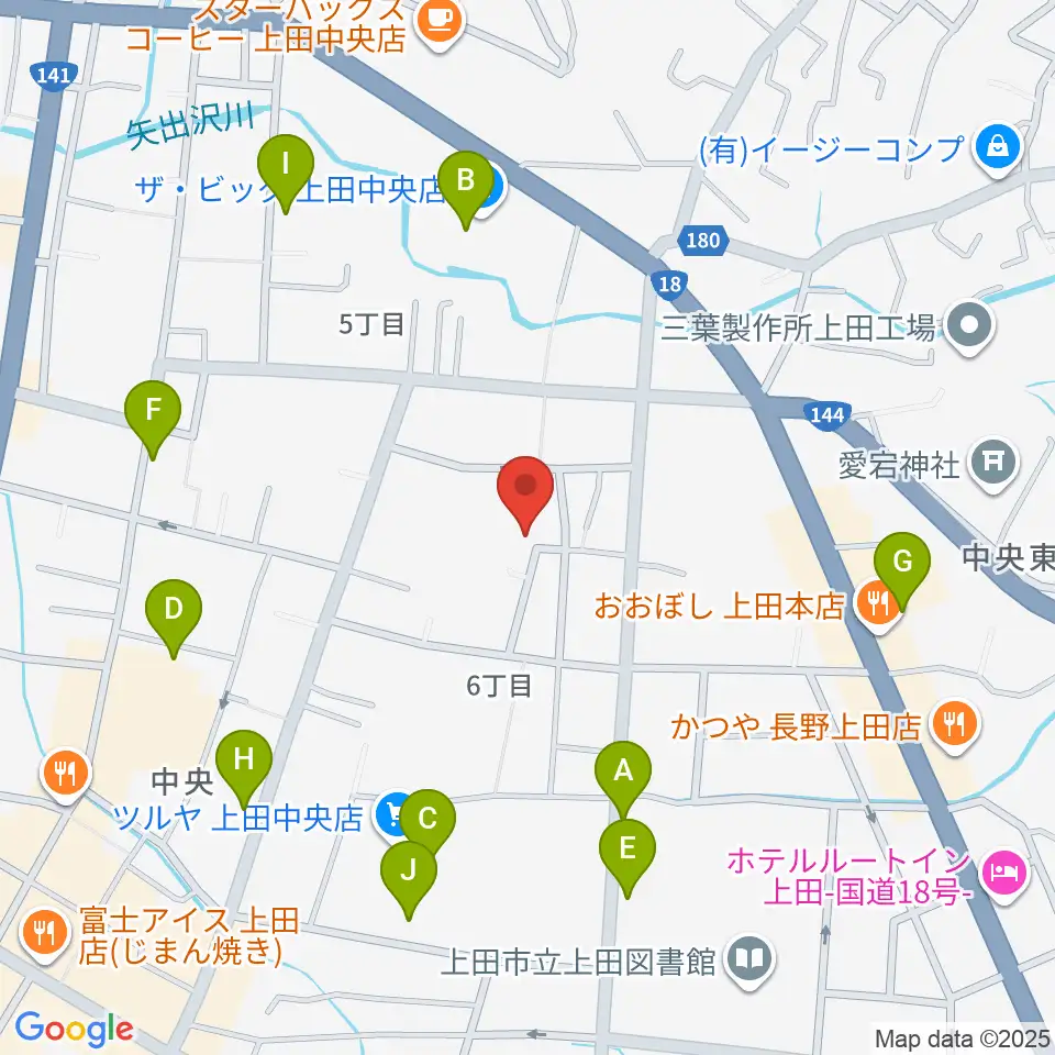 中澤ホール周辺の駐車場・コインパーキング一覧地図