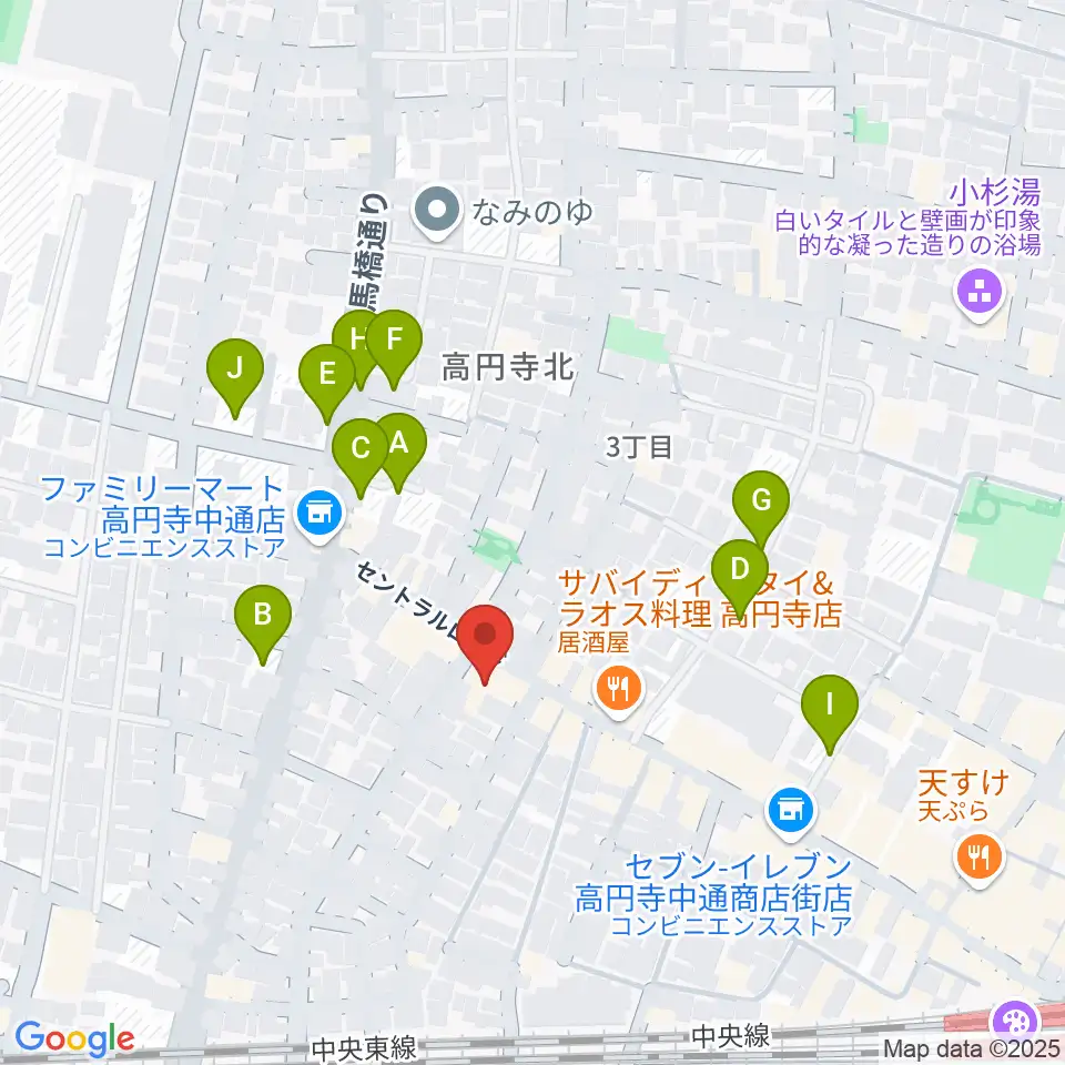 高円寺パンディット周辺の駐車場・コインパーキング一覧地図