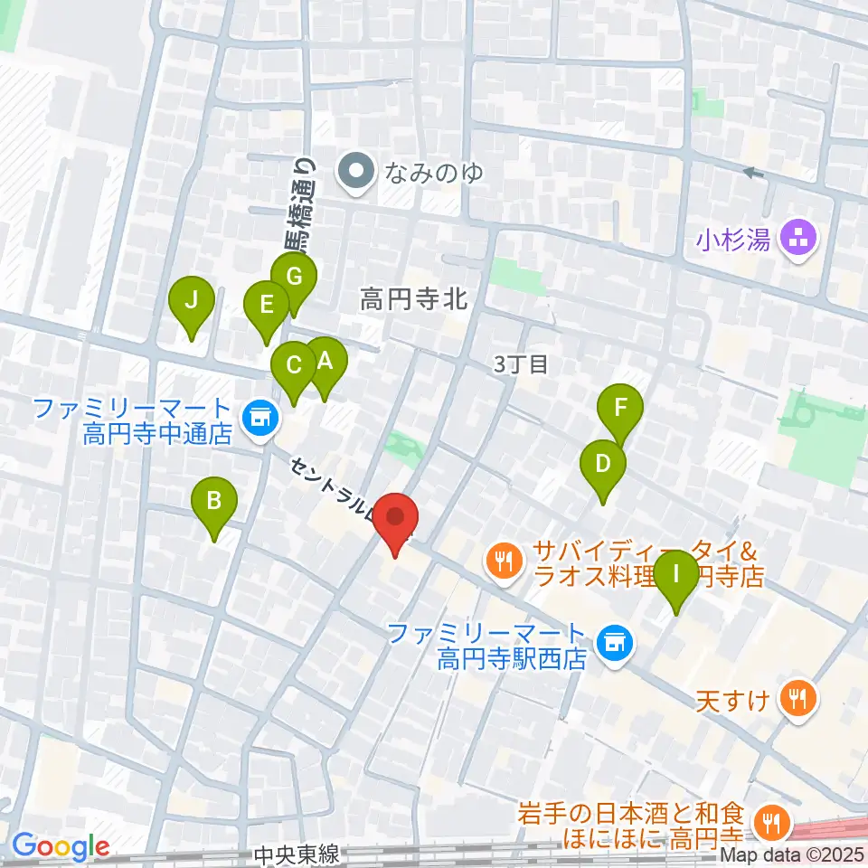 高円寺パンディット周辺の駐車場・コインパーキング一覧地図