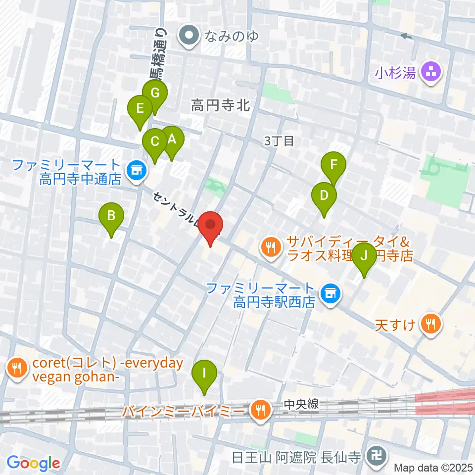 高円寺パンディット周辺の駐車場・コインパーキング一覧地図