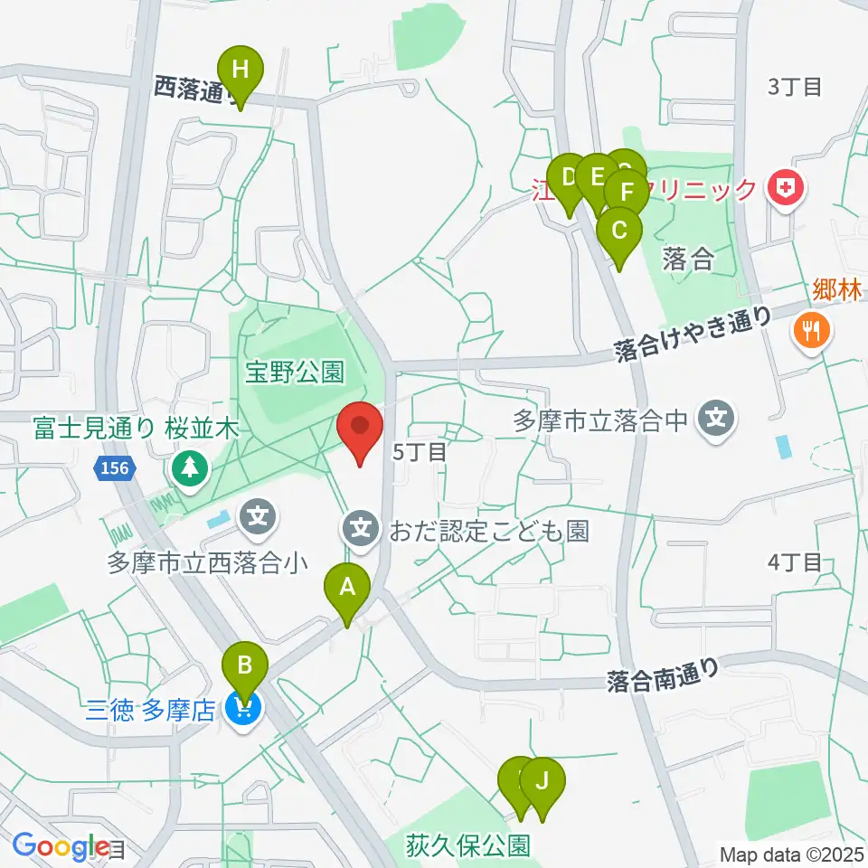 パルナソス多摩 シューベルトホール周辺の駐車場・コインパーキング一覧地図