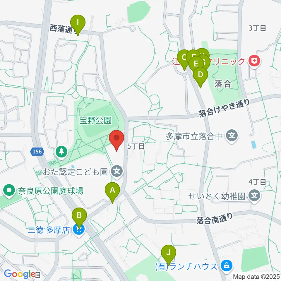 パルナソス多摩 シューベルトホール周辺の駐車場・コインパーキング一覧地図