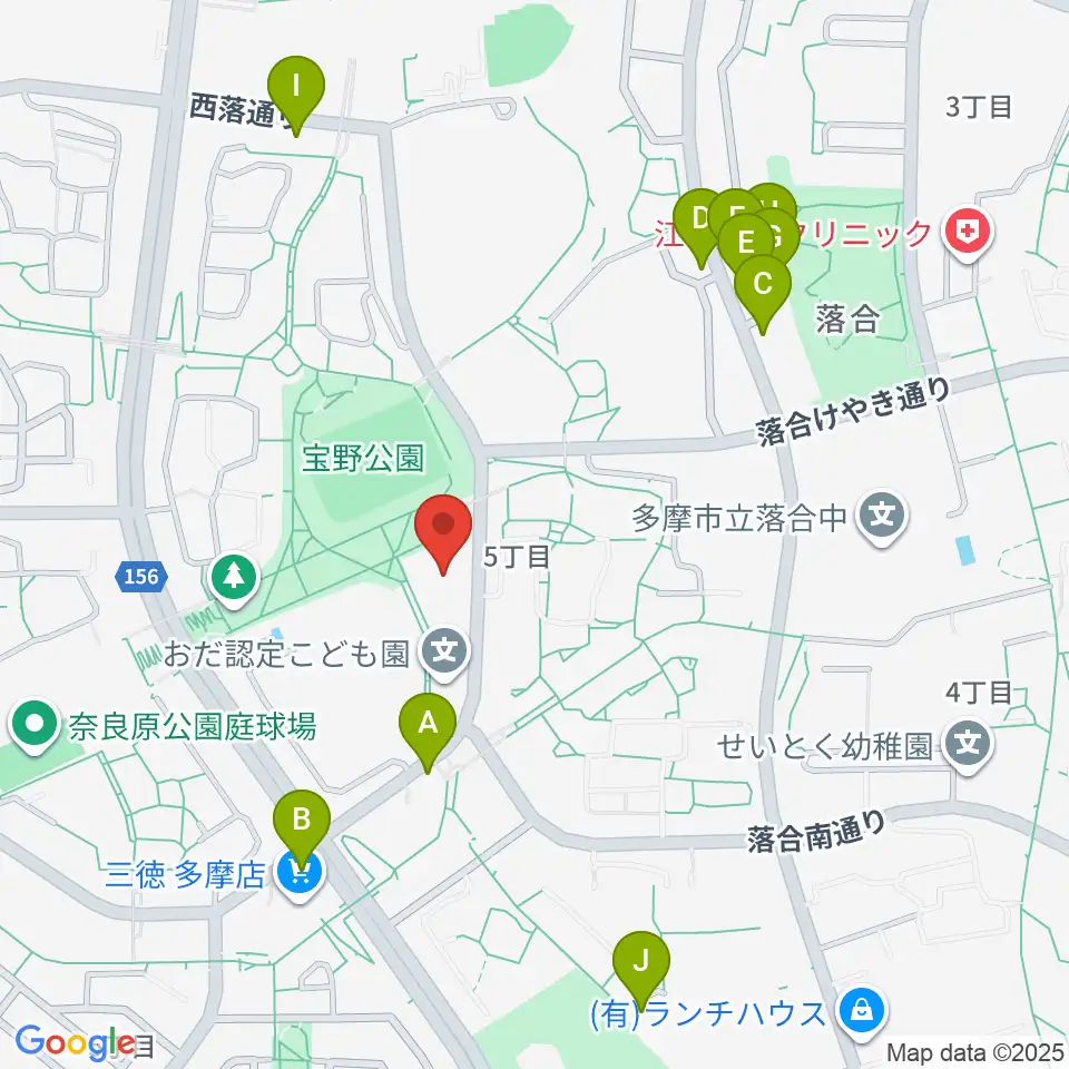 パルナソス多摩 シューベルトホール周辺の駐車場・コインパーキング一覧地図