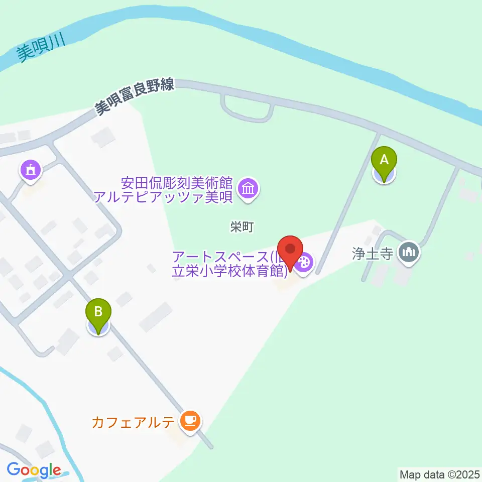 安田侃彫刻美術館アルテピアッツァ美唄周辺の駐車場・コインパーキング一覧地図