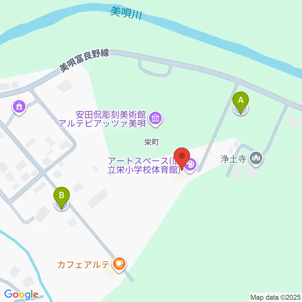 安田侃彫刻美術館アルテピアッツァ美唄周辺の駐車場・コインパーキング一覧地図