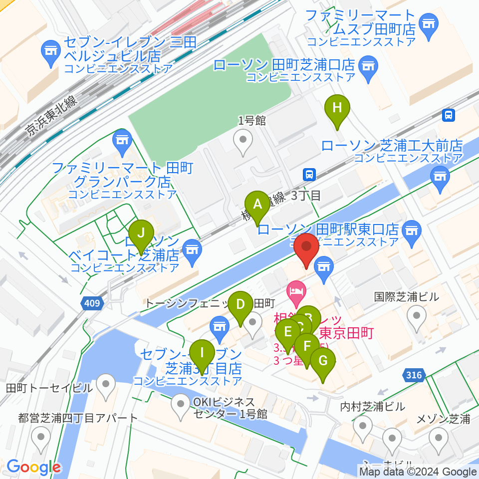 ミナトピアノ練習室周辺の駐車場・コインパーキング一覧地図