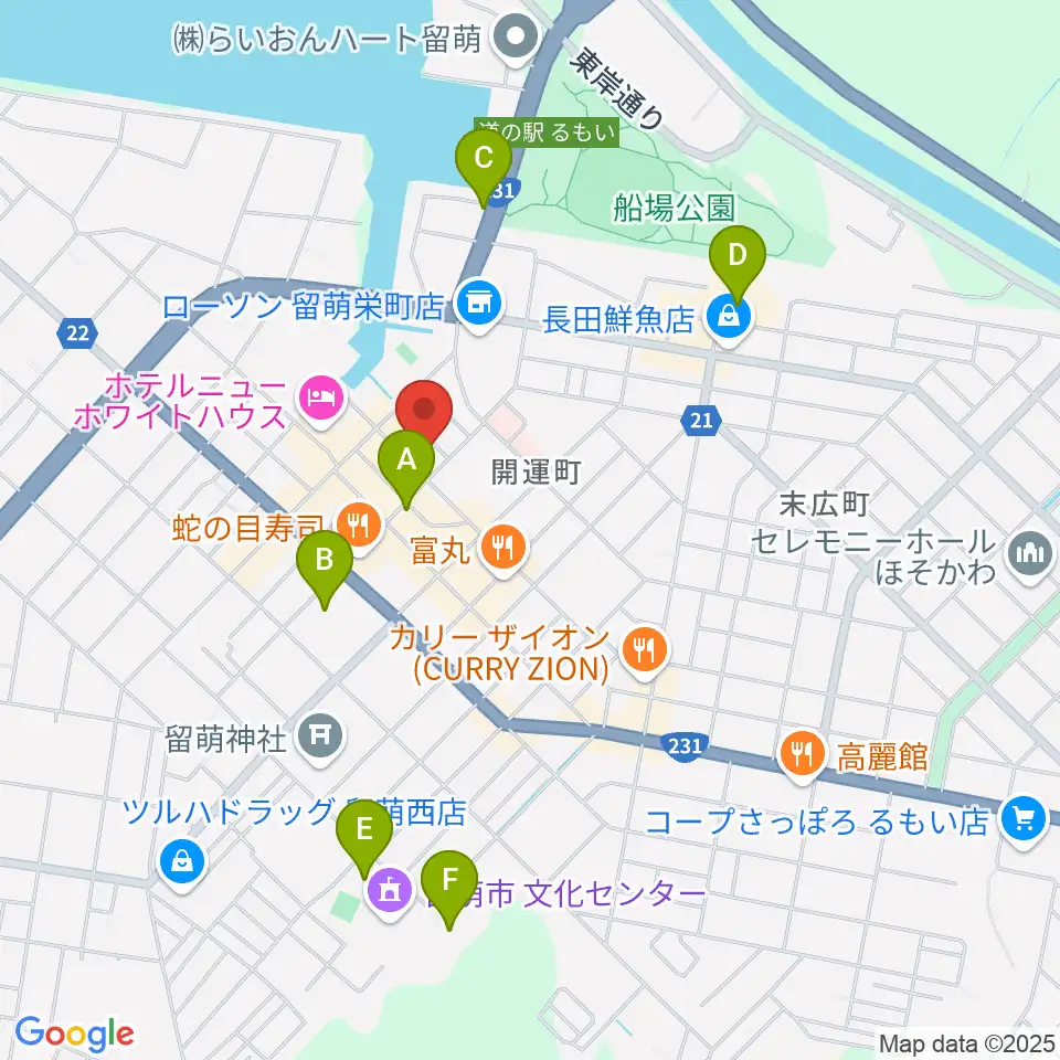 さしかわ楽器 留萌店周辺の駐車場・コインパーキング一覧地図
