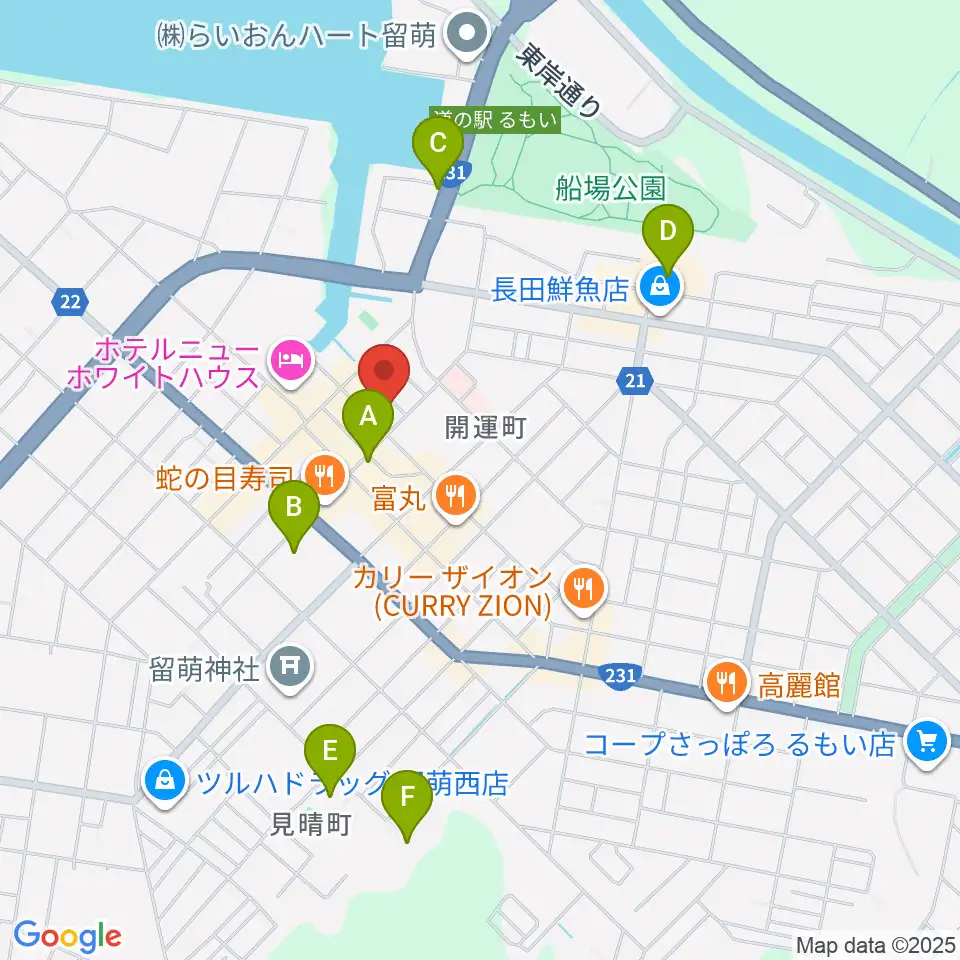 さしかわ楽器 留萌店周辺の駐車場・コインパーキング一覧地図