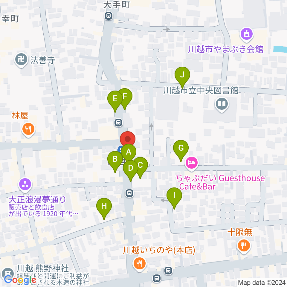 川越Rotom周辺の駐車場・コインパーキング一覧地図