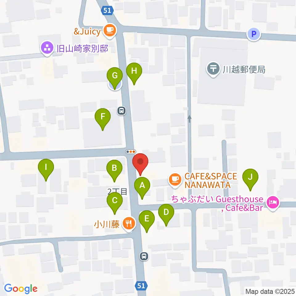 川越ROTOM周辺の駐車場・コインパーキング一覧地図