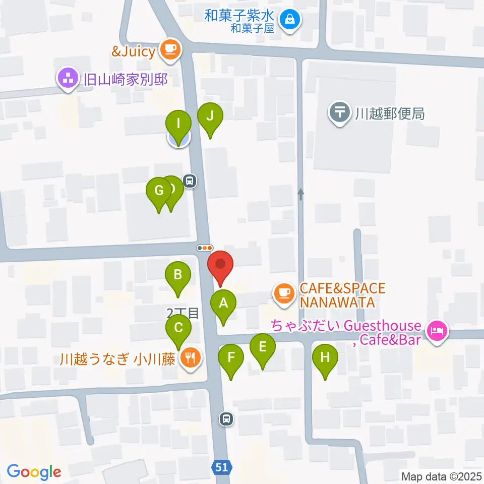 川越ROTOM周辺の駐車場・コインパーキング一覧地図