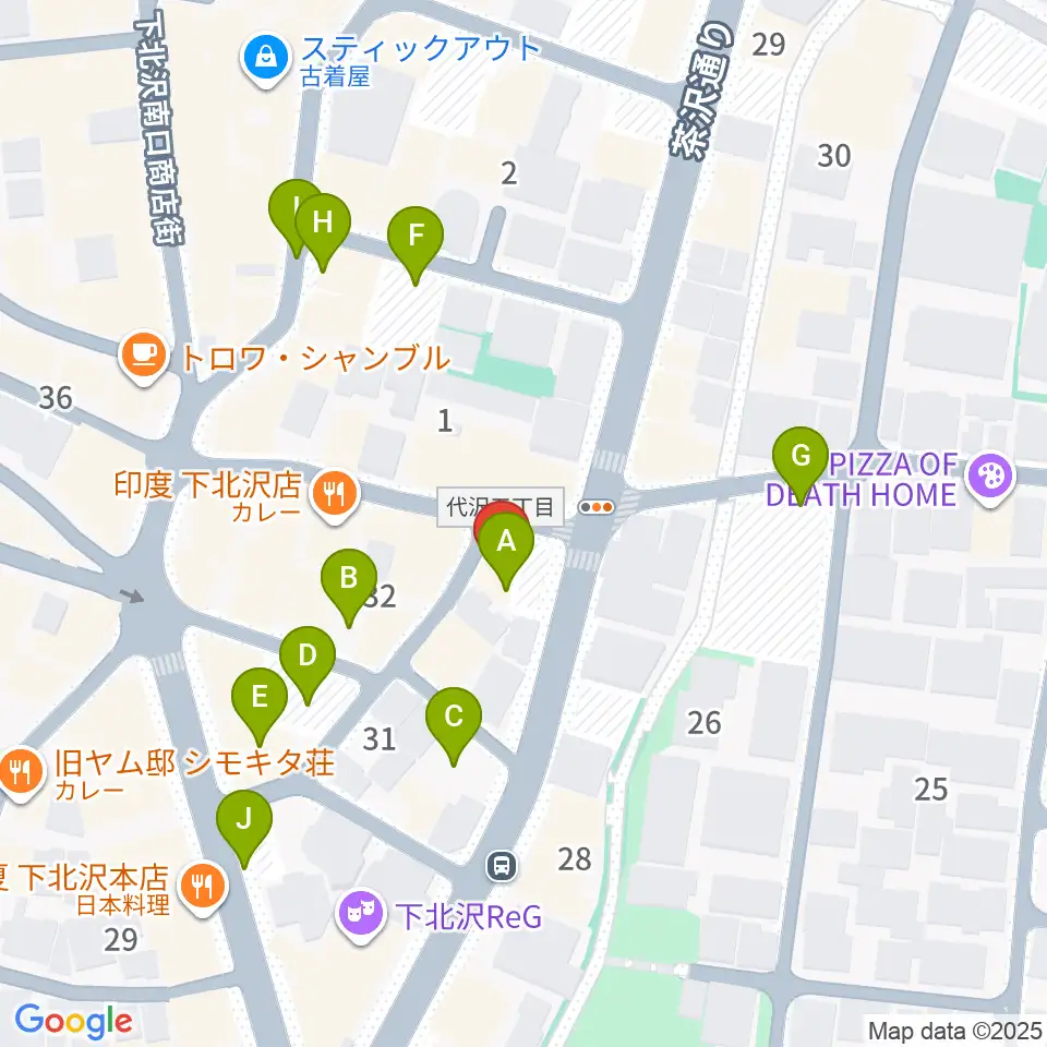 下北沢SEED SHIP周辺の駐車場・コインパーキング一覧地図