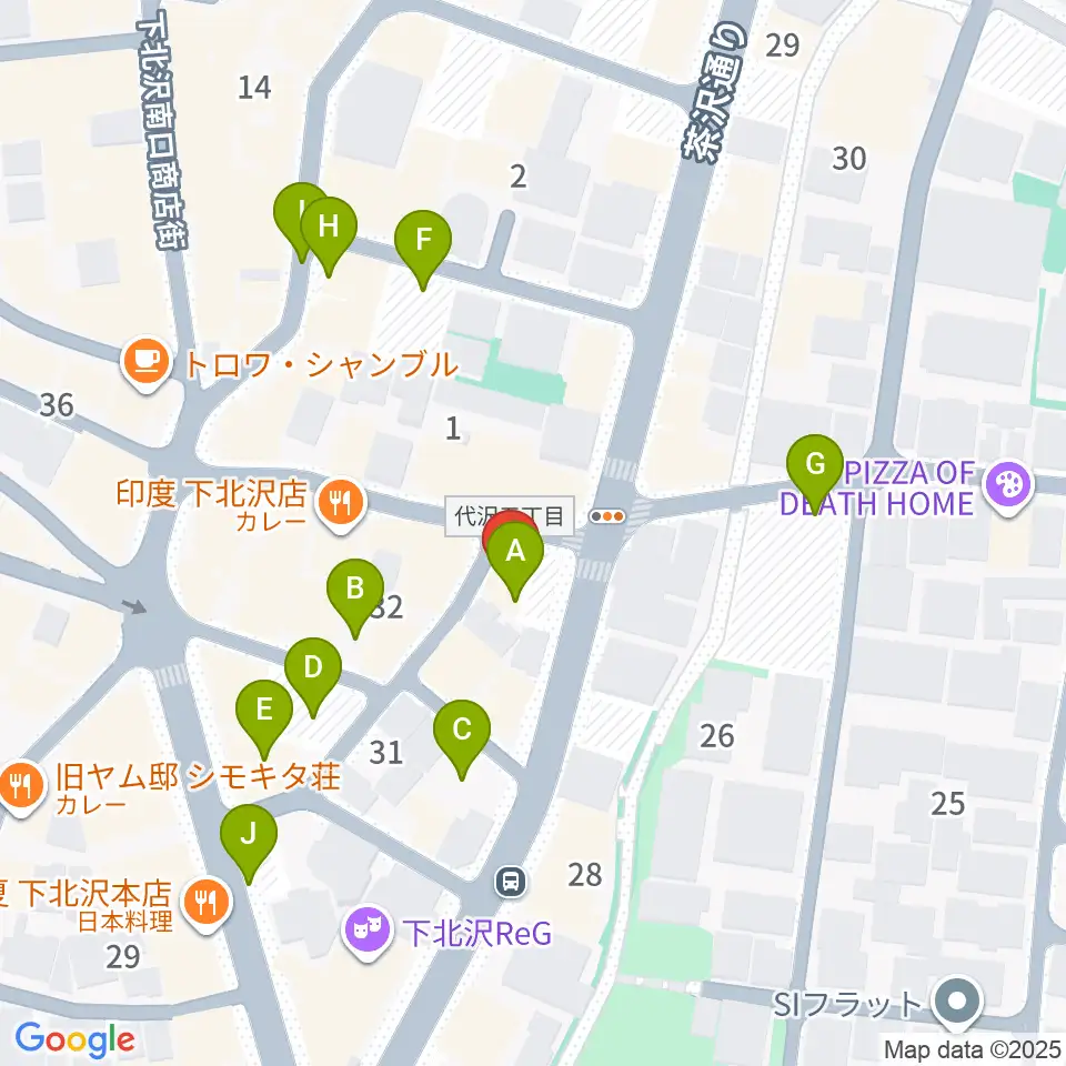 下北沢SEED SHIP周辺の駐車場・コインパーキング一覧地図