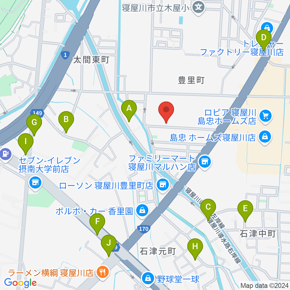 RISOおんがくいん周辺の駐車場・コインパーキング一覧地図