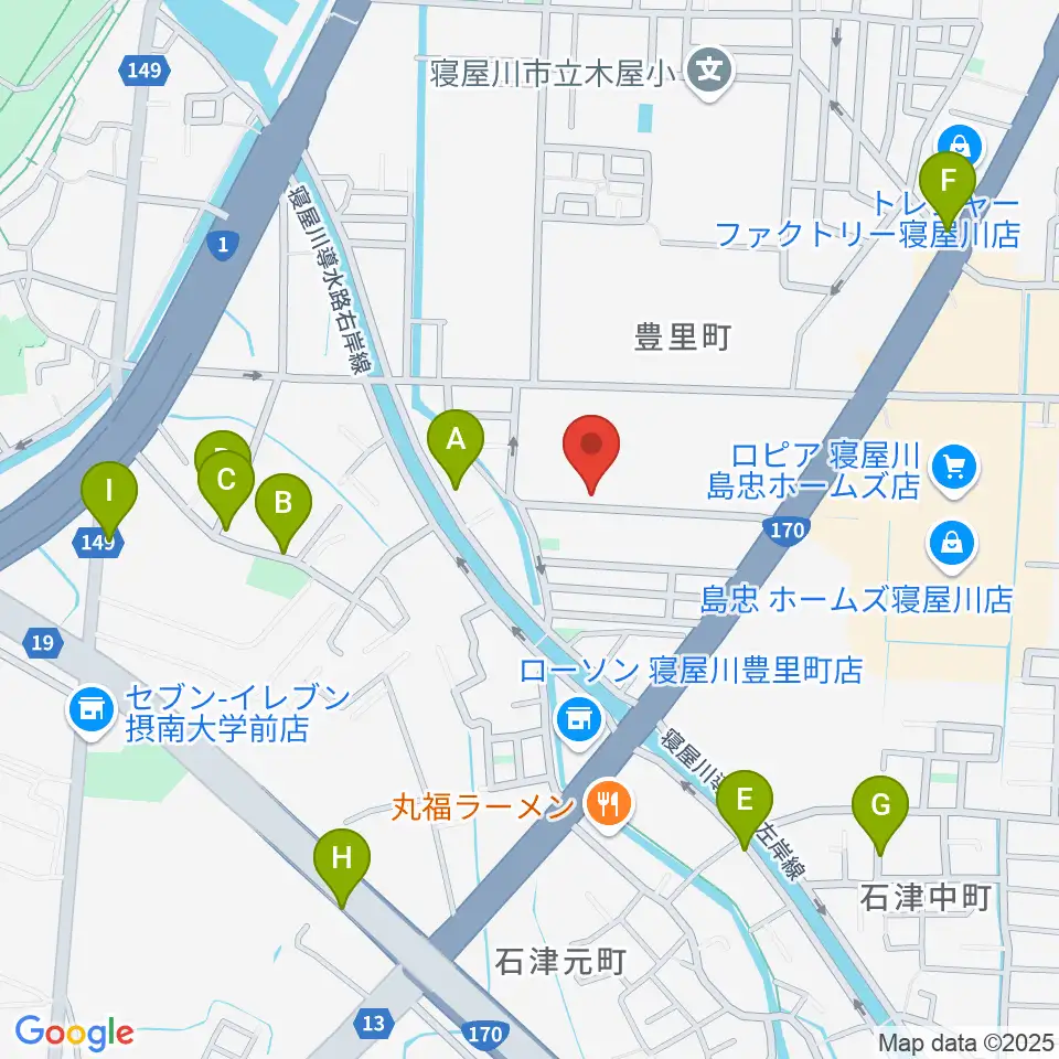 RISOおんがくいん周辺の駐車場・コインパーキング一覧地図