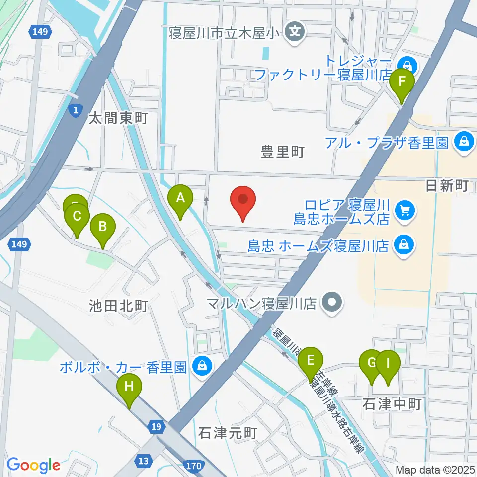 RISOおんがくいん周辺の駐車場・コインパーキング一覧地図