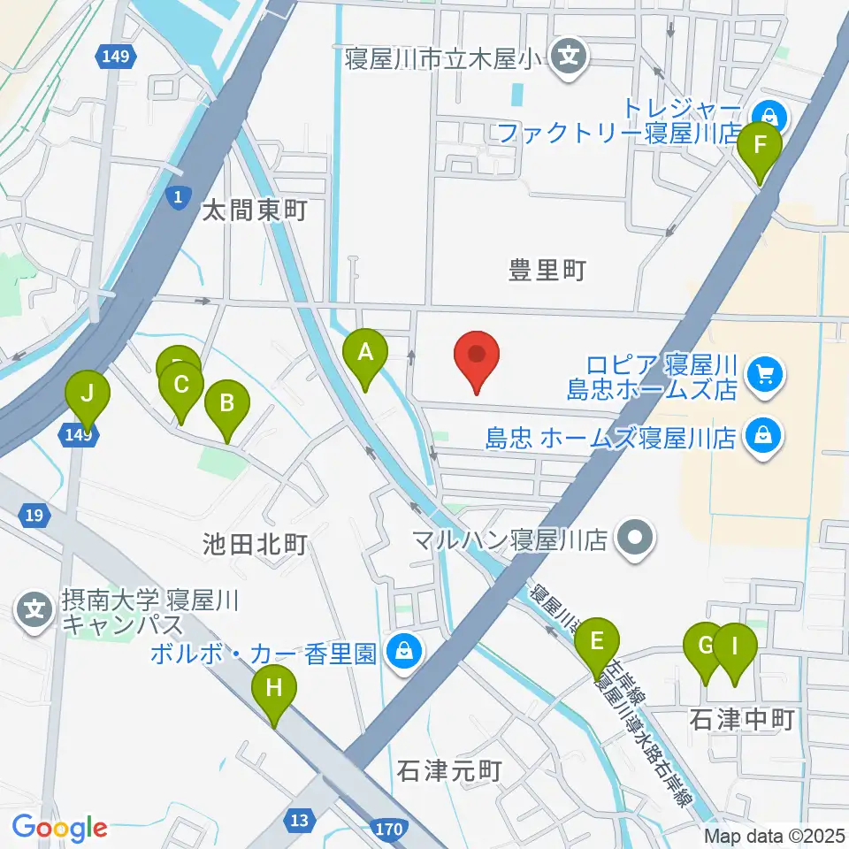 RISOおんがくいん周辺の駐車場・コインパーキング一覧地図