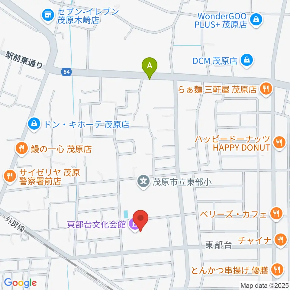 東部台文化会館周辺の駐車場・コインパーキング一覧地図