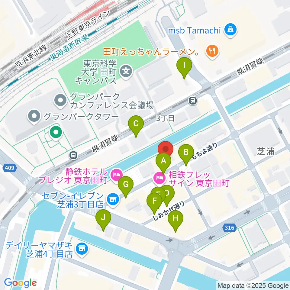 ミナトミュージックサロン周辺の駐車場・コインパーキング一覧地図