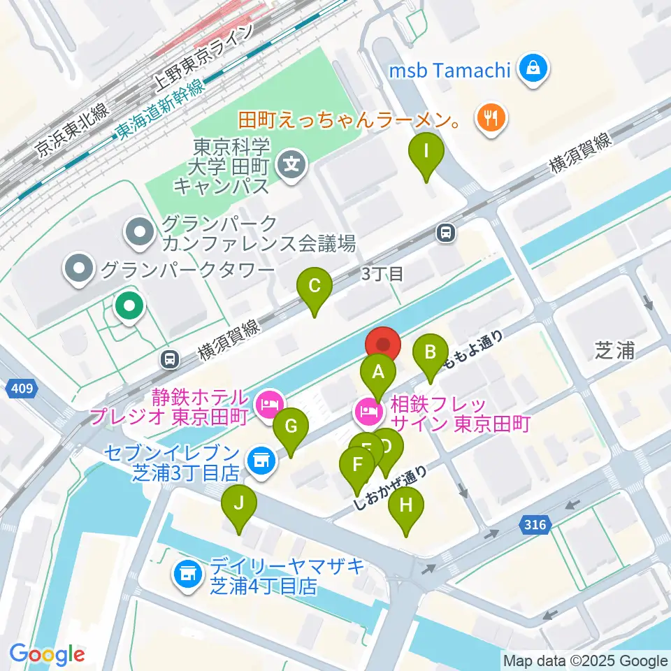 ミナトミュージックサロン周辺の駐車場・コインパーキング一覧地図