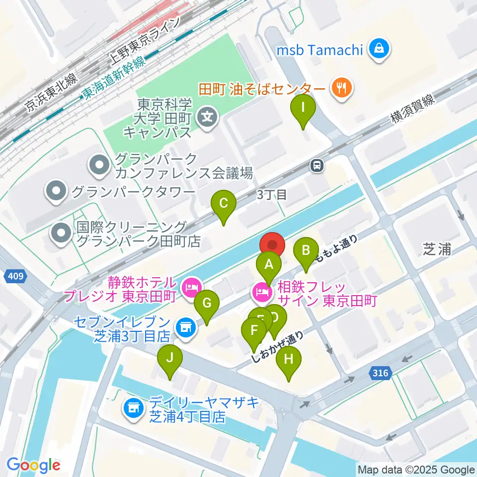 ミナトミュージックサロン周辺の駐車場・コインパーキング一覧地図