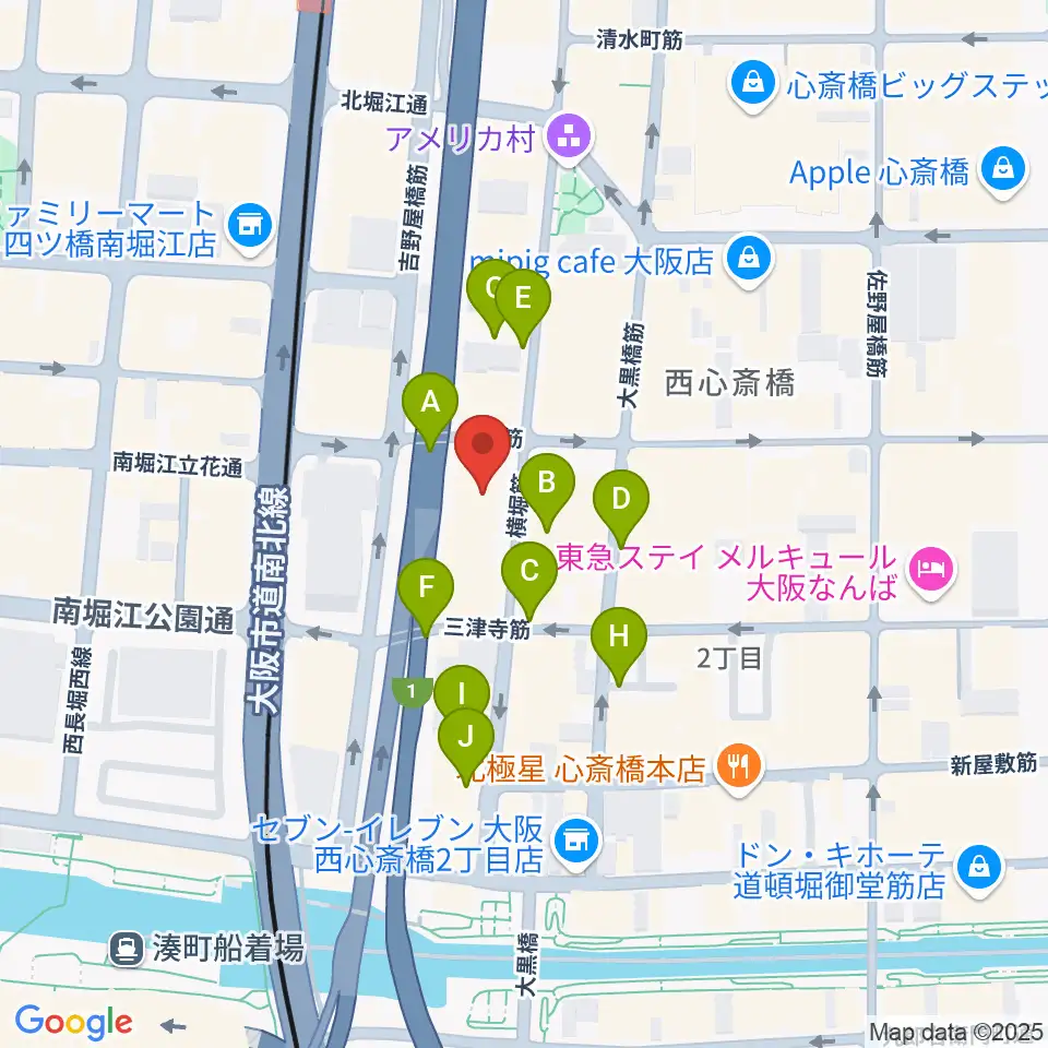 ゴースト大阪周辺の駐車場・コインパーキング一覧地図