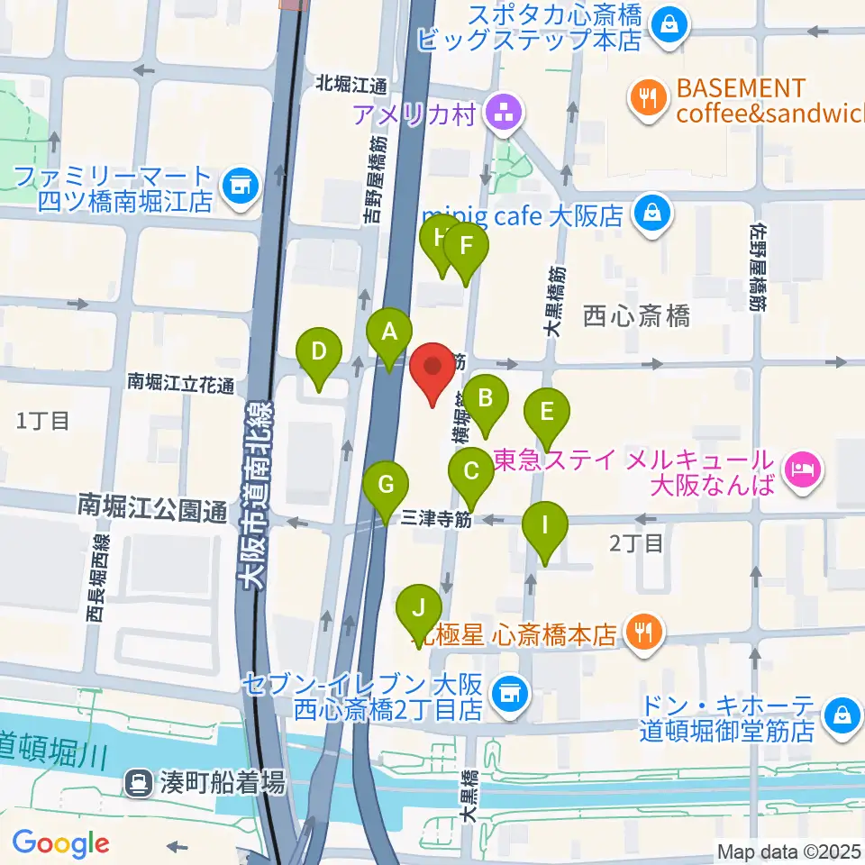 ゴースト大阪周辺の駐車場・コインパーキング一覧地図