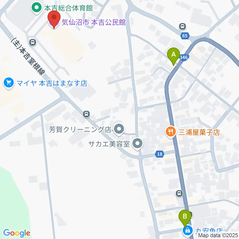 気仙沼市はまなすの館 はまなすホール周辺の駐車場・コインパーキング一覧地図