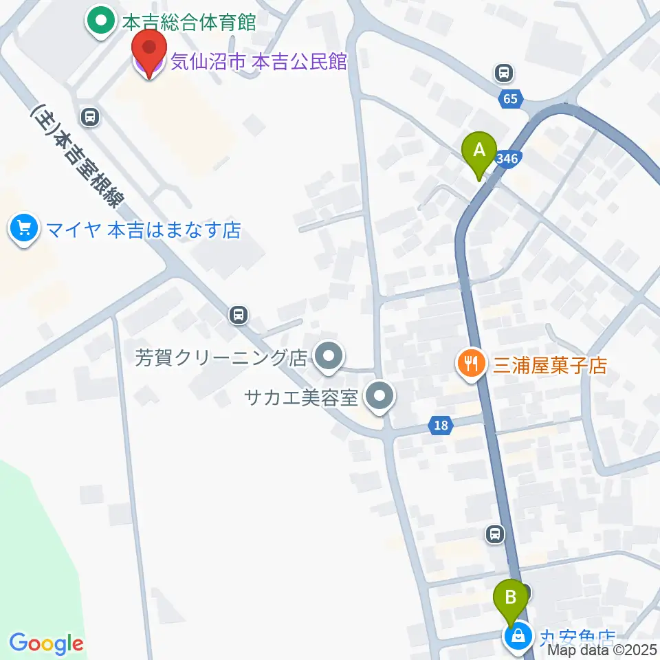 気仙沼市はまなすの館 はまなすホール周辺の駐車場・コインパーキング一覧地図