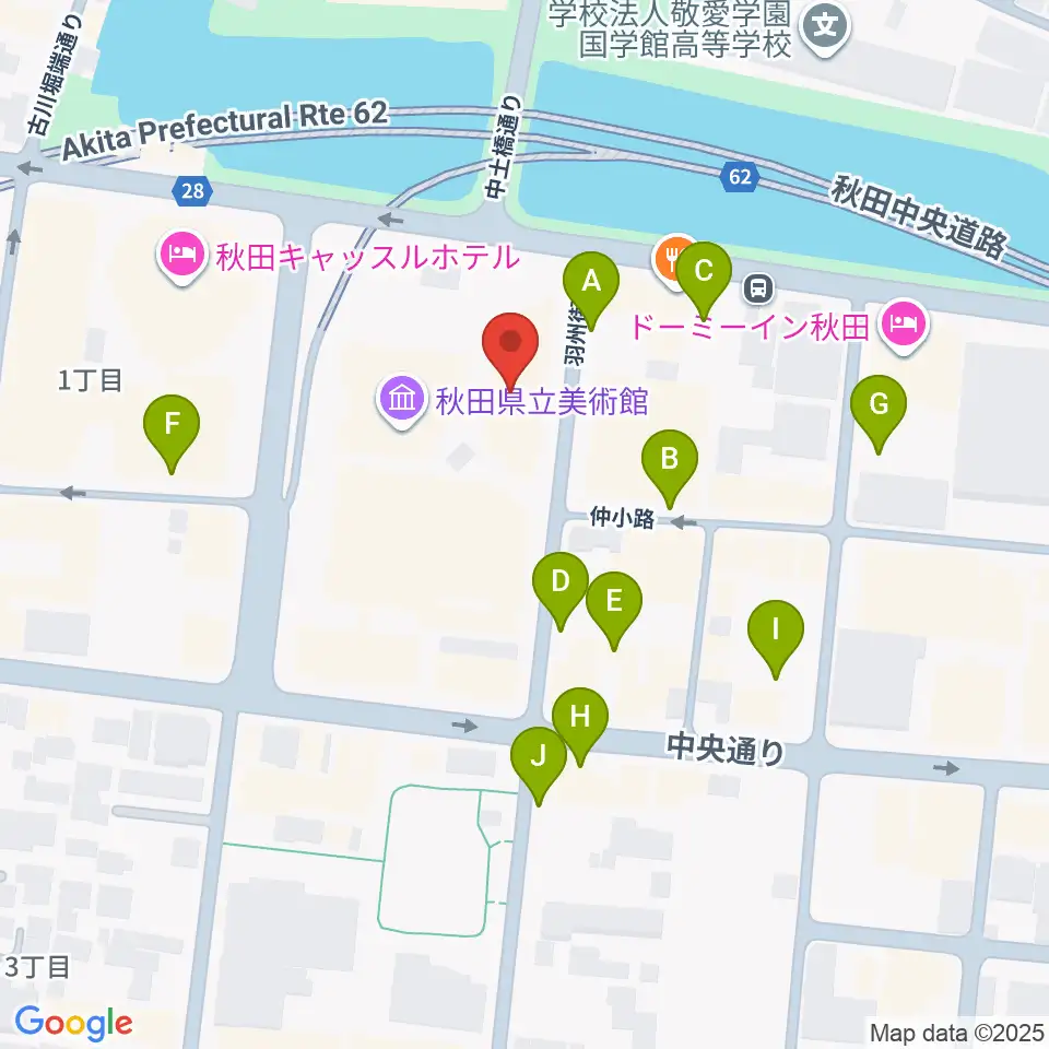 にぎわい交流館AU(あう)周辺の駐車場・コインパーキング一覧地図