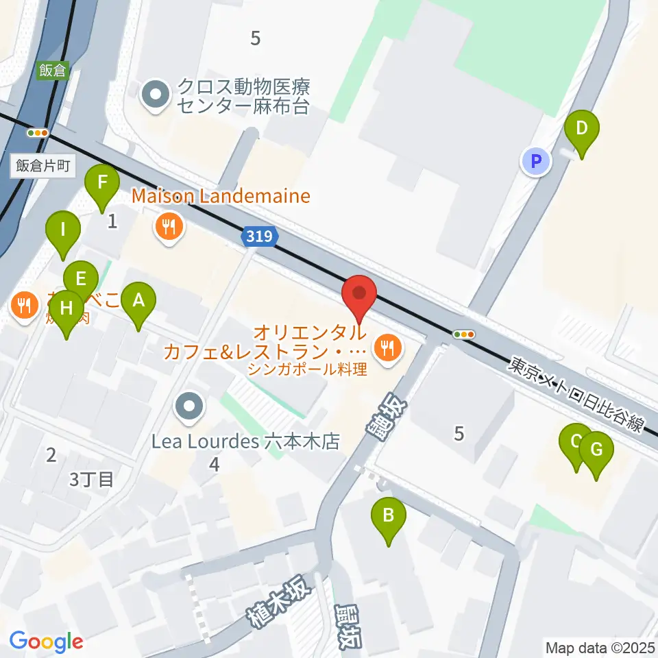 六本木CUBE周辺の駐車場・コインパーキング一覧地図