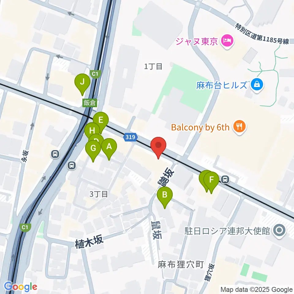 六本木CUBE周辺の駐車場・コインパーキング一覧地図